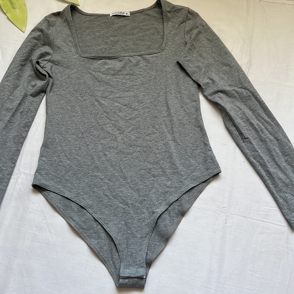 Mangopop Square Neck Long Sleeve Bodysuit - Picture 6 of 6